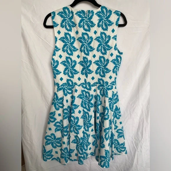 NWOT 🆕 DIANE VON FURSTENBERG Blue Floral Print Dress - Picture 3 of 7